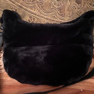 Rare Vintage Faux Fur Longchamp Crossbody Purse